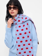 POLKA DOT FUZZY SCARF