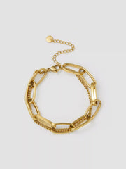 DOUBLE-LAYERED CHUNKY CHAIN BRACELET