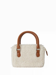 MINI TWO-TONE FUZZY HANDBAG & CROSSBODY BAG