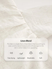 Linen-blend Boat Neck Solid Knotted Backless Mini Dress