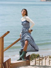 Cotton-blend Gingham Lace Trim Tiered Shirred Maxi Dress