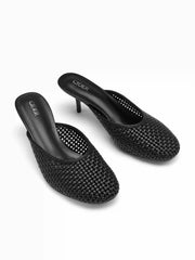 WOVEN MULE HEEL
