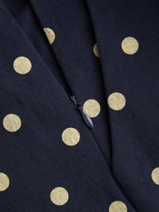 Cotton-blend Polka Dot Buckle Up Romper