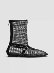 Botas de tobillo de malla con hebilla