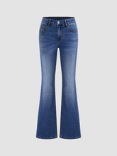 High Stretch Cider Denim Low Rise Solid Pocket Bootcut Jeans