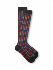 PLAID OVER THE CALF SOCKS