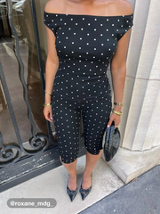 Polka Dot Stretch Capri