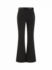 Low Rise Flared Trousers With Belt