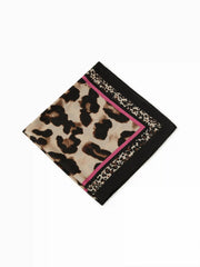 LEOPARD PRINT SQUARE HEADSCARF