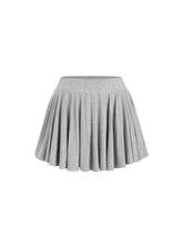High Stretch Mid Rise Pleated Mini Skirt