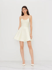 Cowl Neck Floral Lace Up Knotted Mini Dress