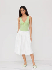 V-neck Gingham Bowknot Tank Top