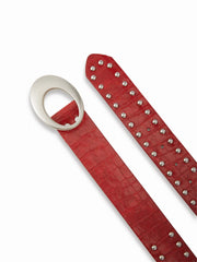 STUDDED OVAL BUCKLE BEIT