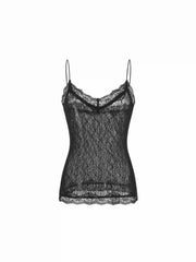 Textured Lace V-neck Cami Top