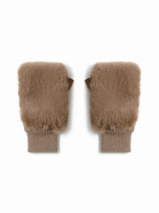 FUZZY FINGERLESS GLOVES