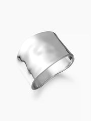 GEOMETRIC IRREGULAR WIDE BANGLE BRACELET