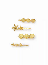 4PCS STARFISH & SHELL HAIR CLIP SET