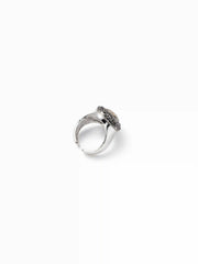 OVAL RHINESTONE OPEN RING