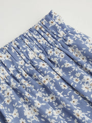 Mid Rise Floral Ruffle Maxi Skirt