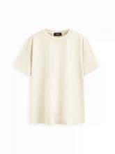 Cotton-blend Round Neckline Short Sleeve Oversized Longline Tee