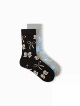 2 PAIRS BOWKNOT ANKLE SOCKS