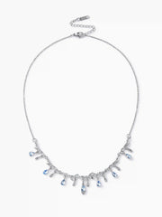 WATER DROP RHINESTONE PENDANT NECKLACE