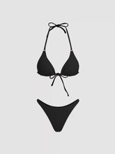 Halter Neckline Triangle Bikini Set