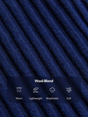 Wool-blend V-neck Solid Button Cardigan