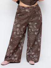 Cotton-blend Low Rise Floral Wide Leg Trousers Curve & Plus