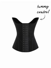 Lace Asymmetrical Hem Tummy Control Corset Shapewear