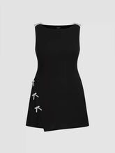 Vestido Mini con Lazo Cuello Barco Curvy