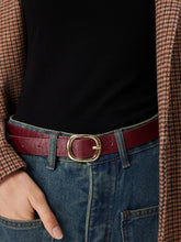 CROCODILE PRINT BUCKLE BELT