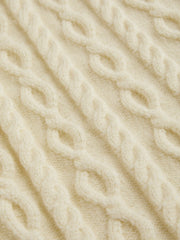Cable Knit Mid Waist Ruffle Hem Mini Skirt