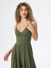 V-neck Cami Wide Leg Jumpsuit