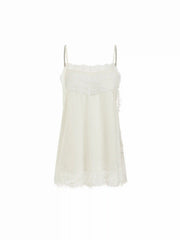 Square Neck Lace Trim Oversized Cami Top