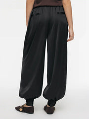 Satin Mid Rise Drawstring Bloomer Trousers