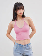 Solid Halter Crop Top