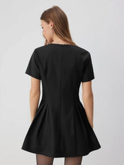Square Neck A-line Mini Dress