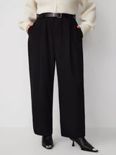 High Waist Solid Tapered Trousers With Belt Curve & Plus