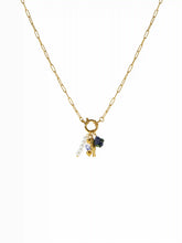 FISH & FAUX PEARL STAINLESS STEEL PENDANT NECKLACE