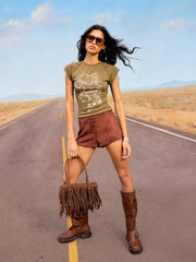 Floral Graphic Slim Short Sleeve Tee
