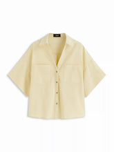 Cotton-blend Short Sleeve Oversized Shirt