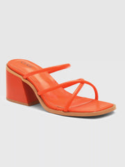 Chunky Heeled Cross Strap Sandals