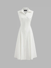 Cotton Polo Knotted Shirt Maxi Dress