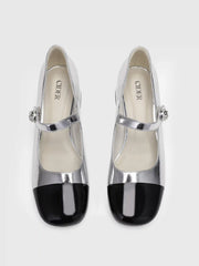 Round Toe Ballet Mary Jane Heels