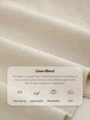 Linen-blend V-neck Dolman Sleeve Blazer Vest
