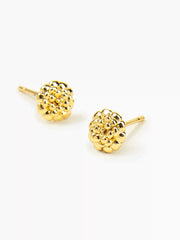 Metallic Rosette Stud Earrings