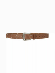 EYELET EMBELLISHED BUCKLE BELT