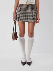 Low Rise Pleated Mini Skort