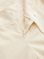 Linen-blend Low Rise Knotted Belted Wide Leg Trousers